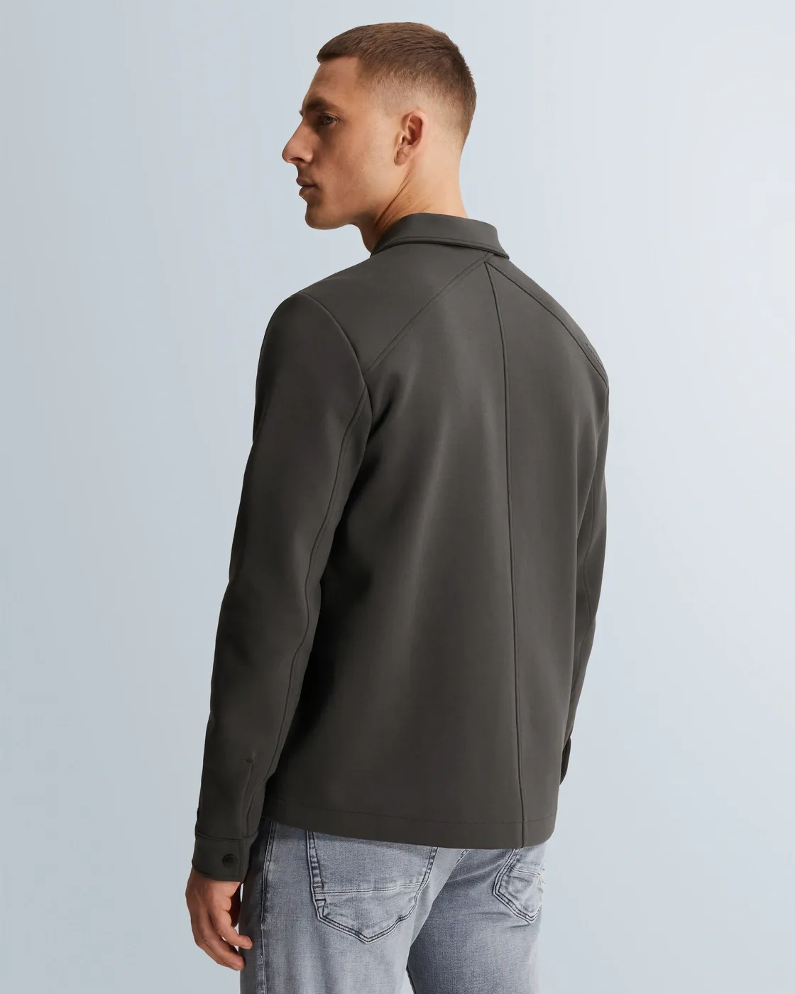 Cast Iron Zip jacket regular fit interlock CSW2602411 Black Sand