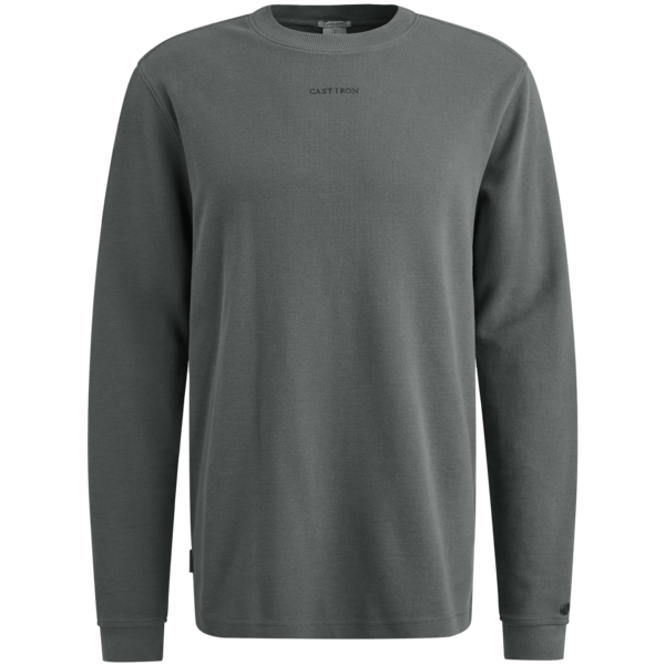 Cast Iron Long sleeve r-neck regular fit str CTS2602511 Black Sand