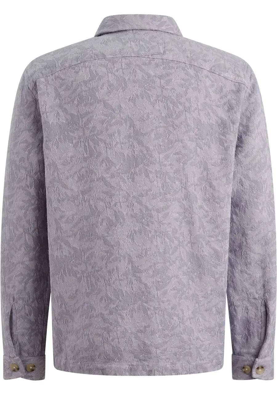 Cast Iron LONG SLEEVE SHIRT Jacquard 2 tone CSI2602212 Silver Bullet