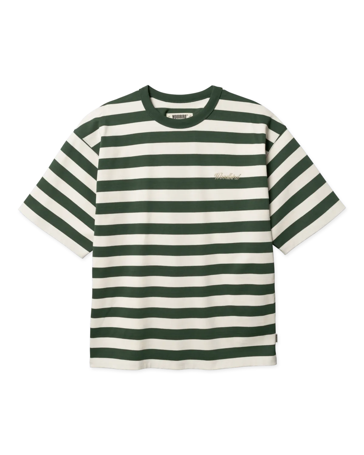 Woodbird WBBeam Stripe Tee 2616-408 Pine Green