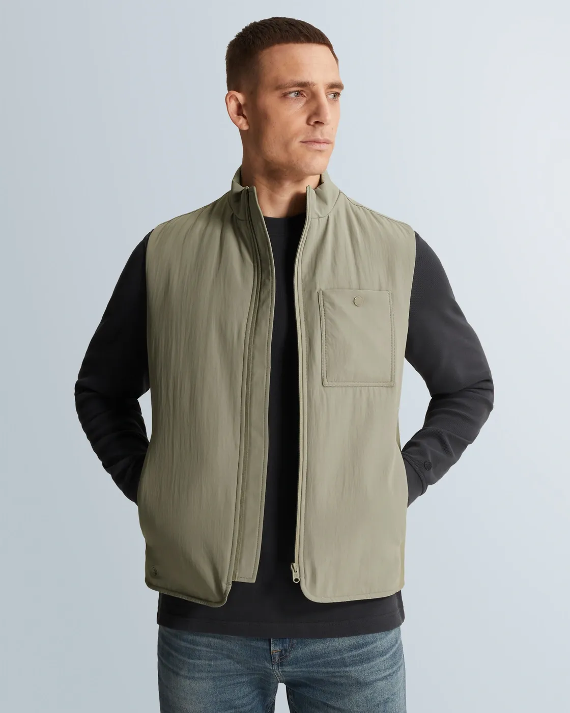 Cast Iron Bodywarmer Light padded Vest BARKE CBW2602140 Black Sand