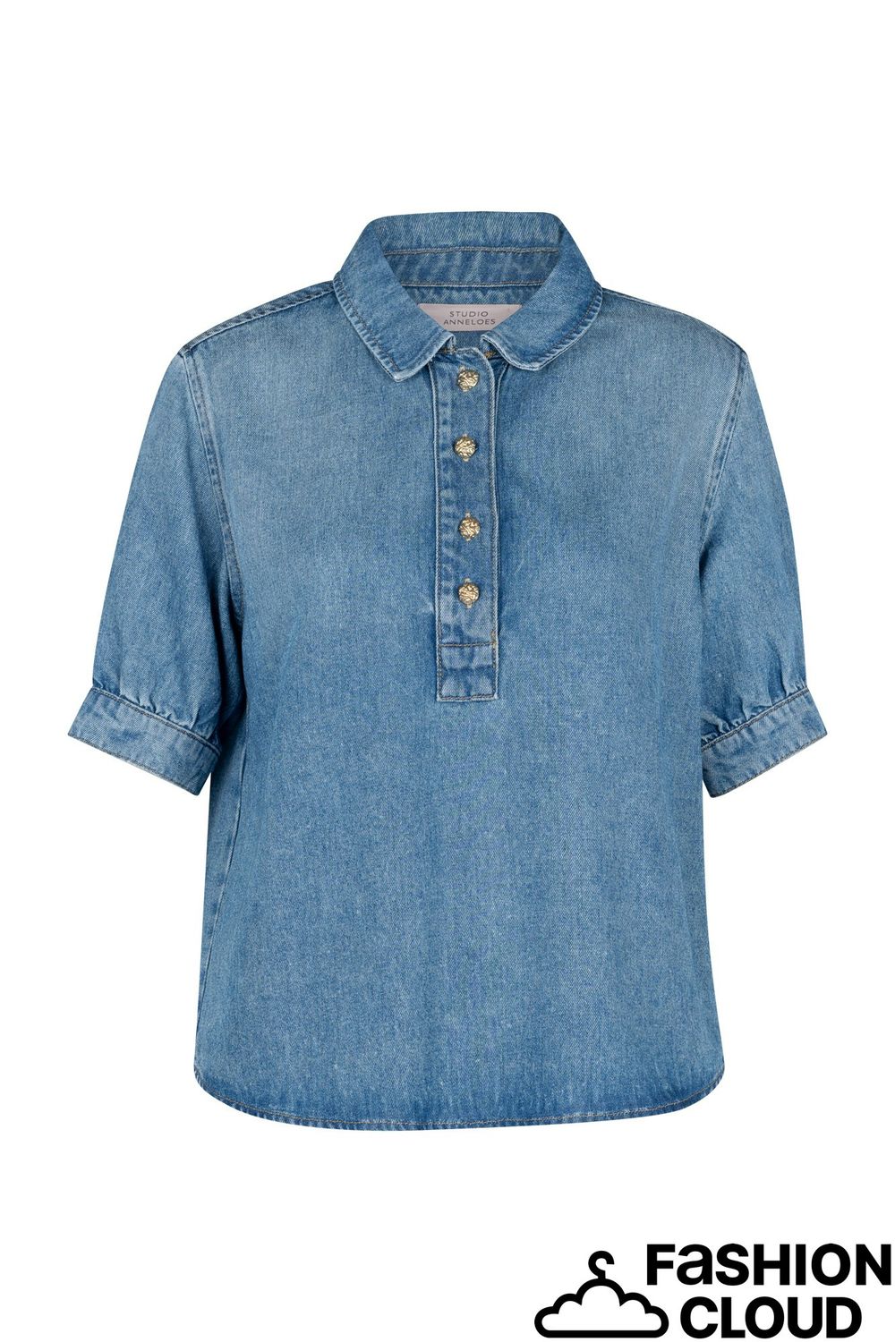 Studio Anneloes Stelle denim top 13593 light jeans blue