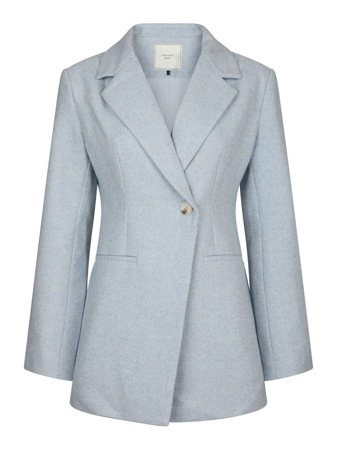Neo Noir Bowie Herringbone S Blazer 167664 Light Blue