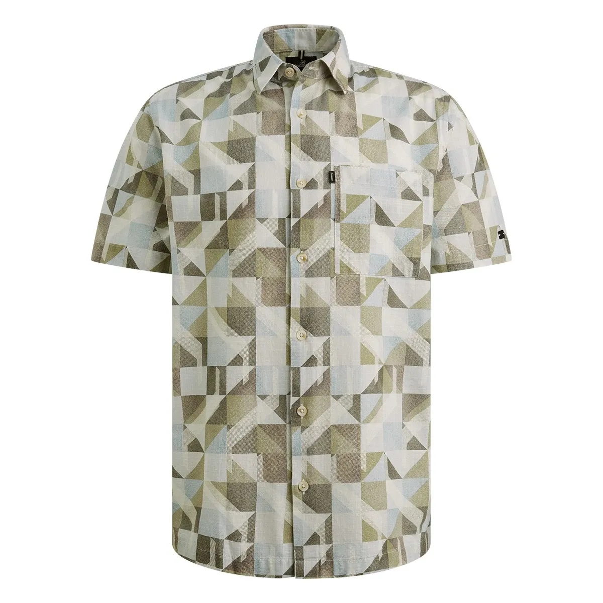 Vanguard Short Sleeve Shirt Geo Spring game VSIS2603233 Cloud Dancer