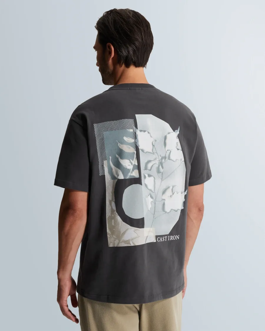 Cast Iron Short sleeve r-neck relaxed fit pe CTSS2603512 Black Sand