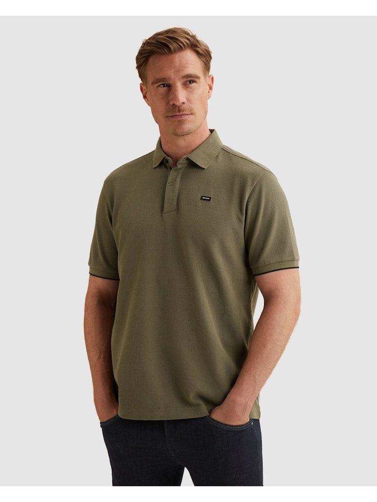 Vanguard Short sleeve polo four tuck pique VPSS2603822 Mulled Basil