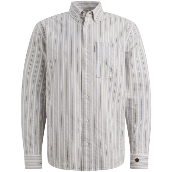 Cast Iron LONG SLEEVE SHIRT Oxford Stripe wi CSI2602203 Silver Bullet