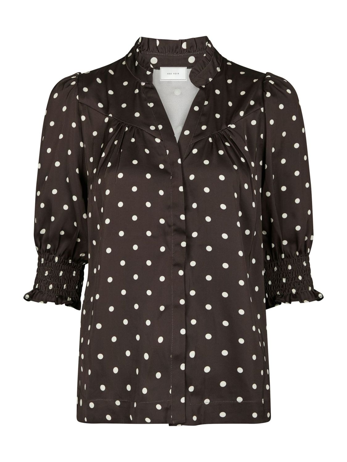 Neo Noir Diana Dot Blouse 168484 Dark brown