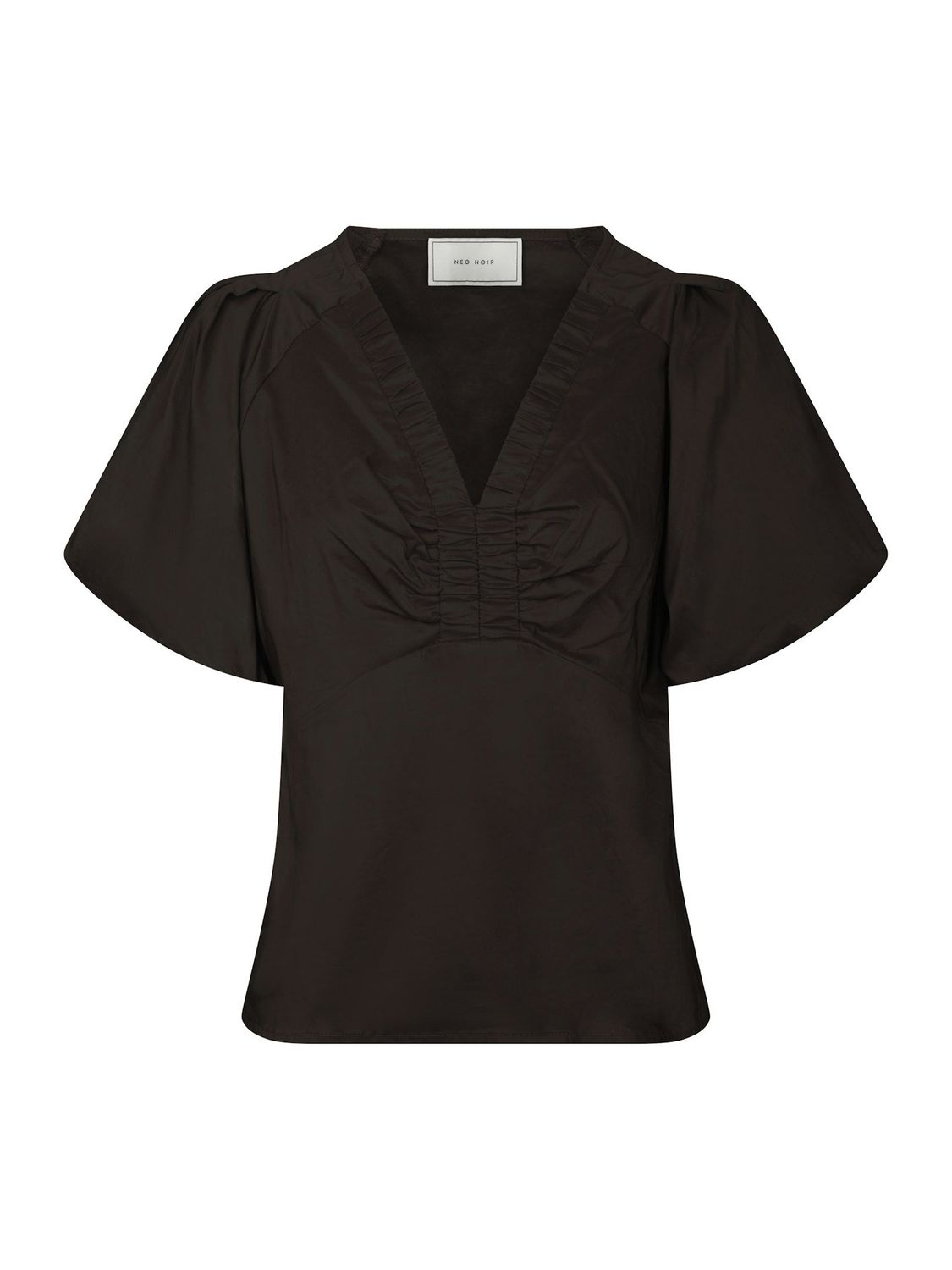Neo Noir Irina Poplin Blouse 162219 Chocolate Brown