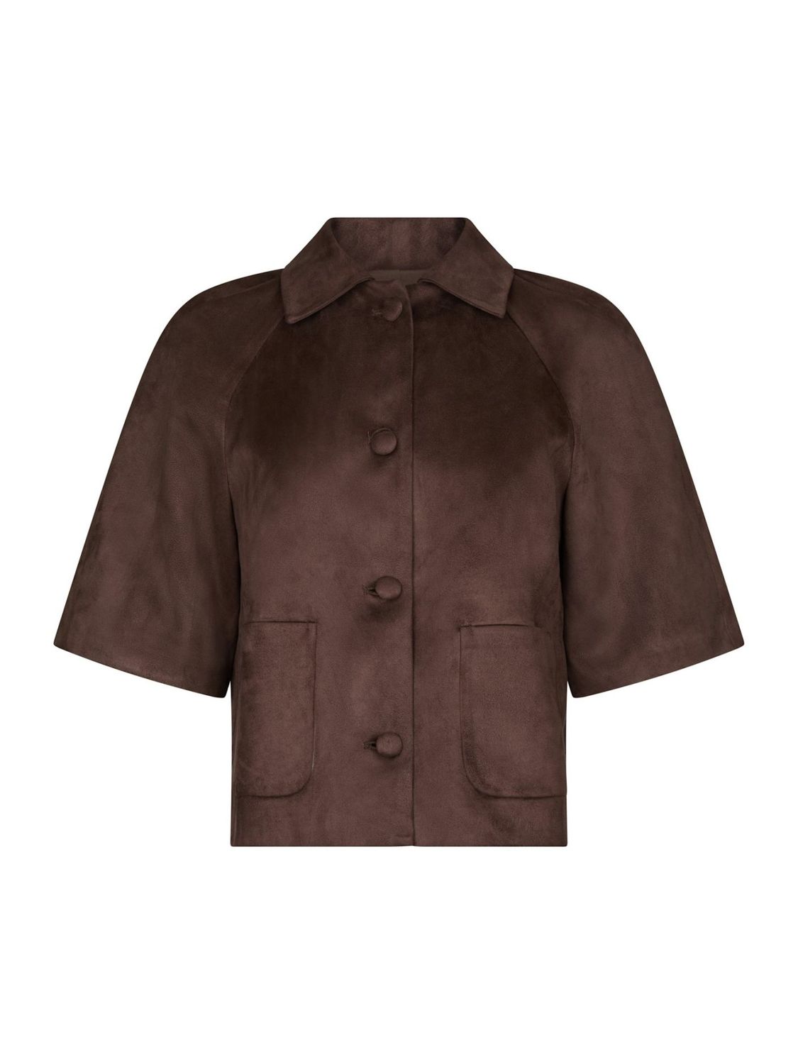 Neo Noir Editta Faux Suede Jacket 168268 Dark brown