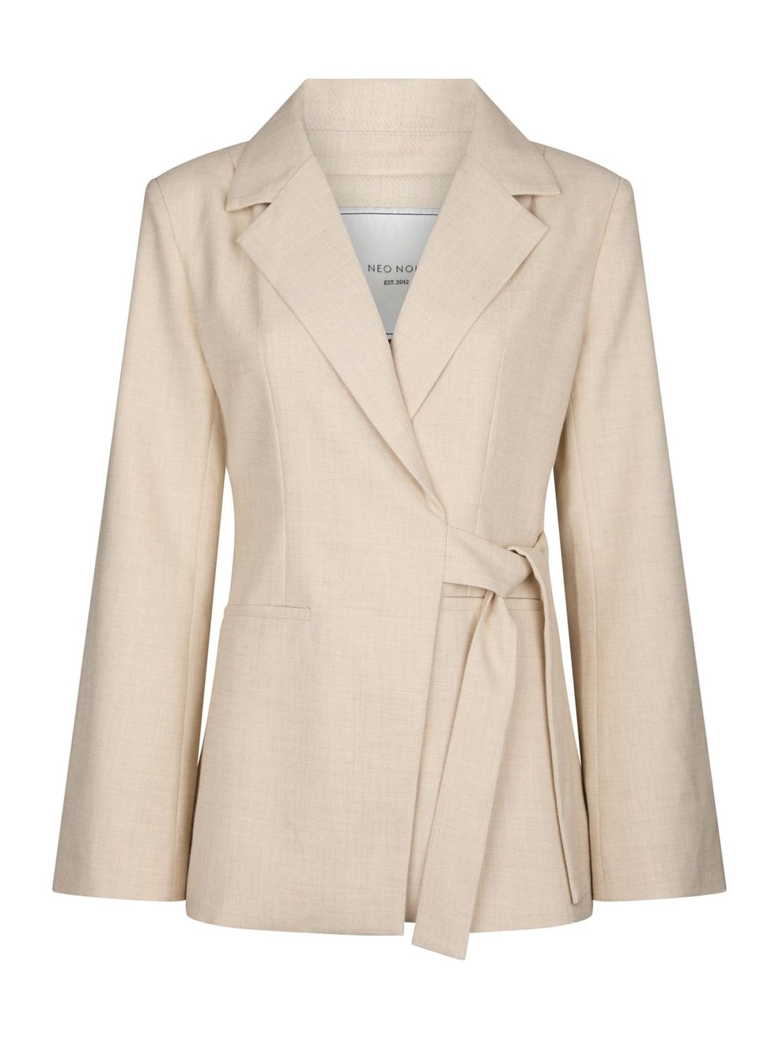 Neo Noir Carmia Melange Tie Blazer 168227 Beige Melange