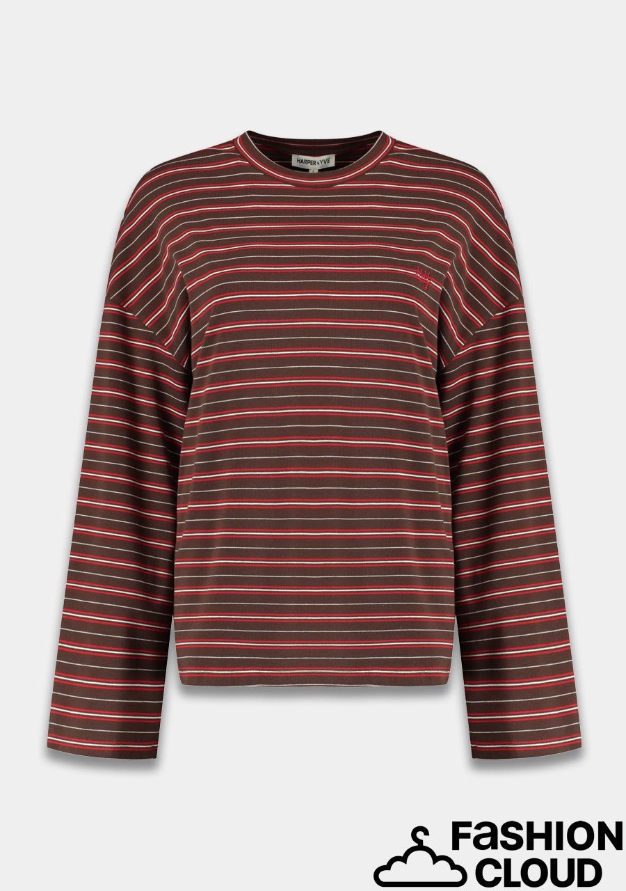 Harper &amp; Yve TOMMY-LS SS6P603 SADDLE BROWN/ RED