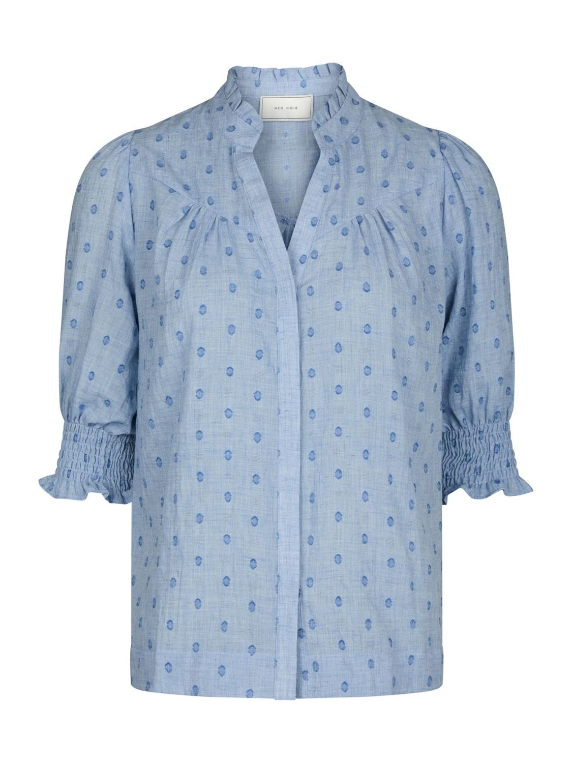 Neo Noir Diana Dobby S Blouse 167750 Light Blue