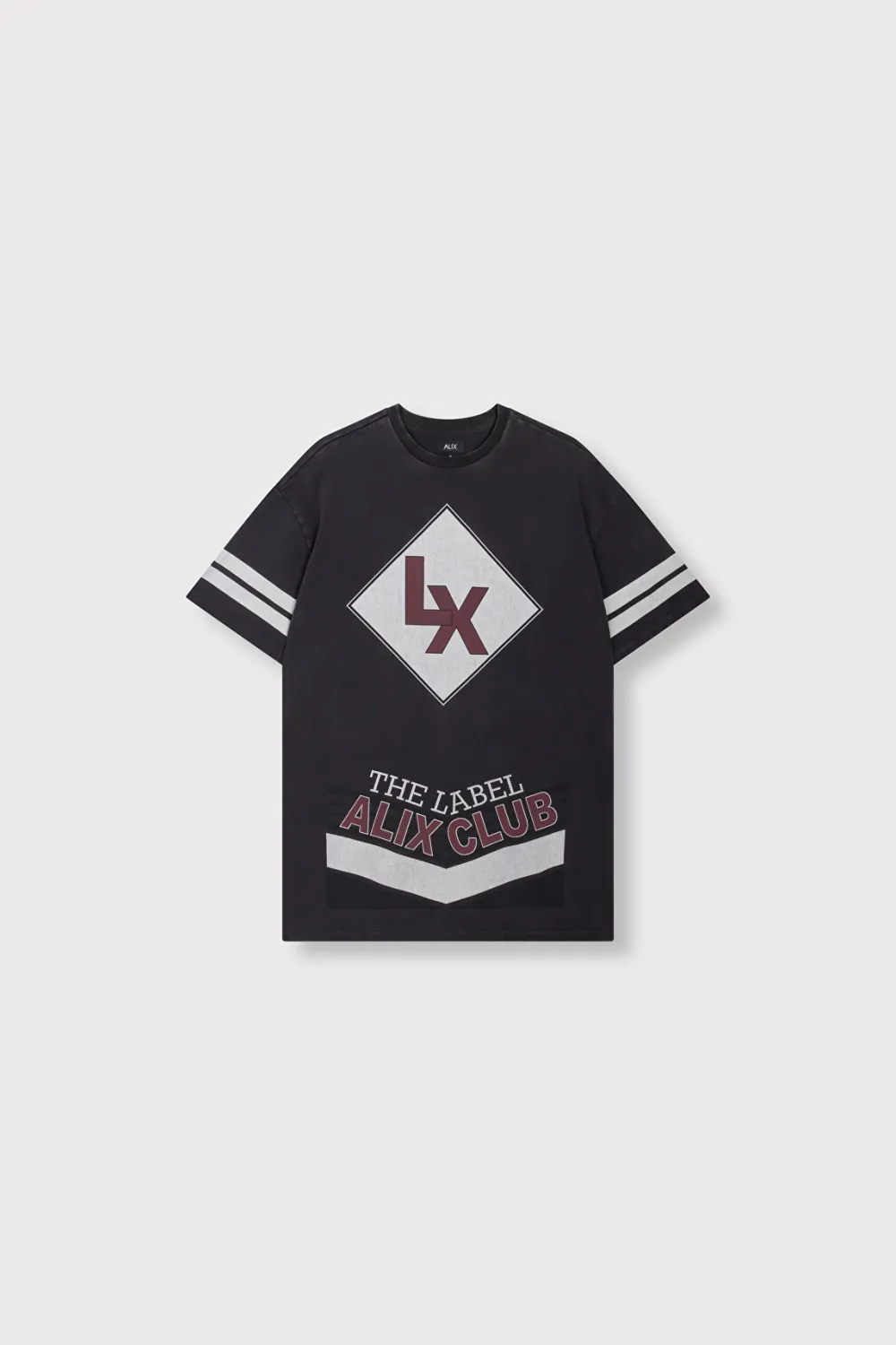 Alix the Label ladies knitted sporty t-shirt dress 2603382610 charcoal grey