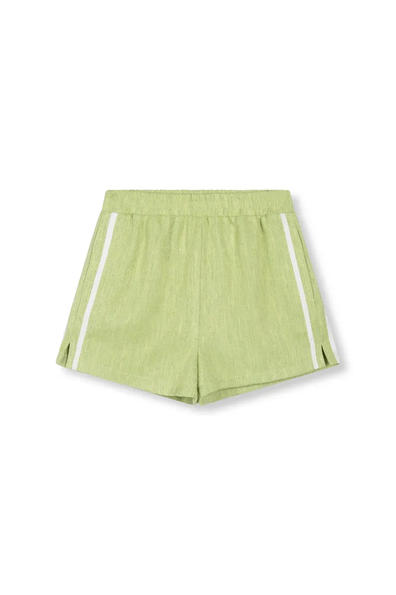 Refined ladies woven relaxed stripe shorts D R2603159933 matcha