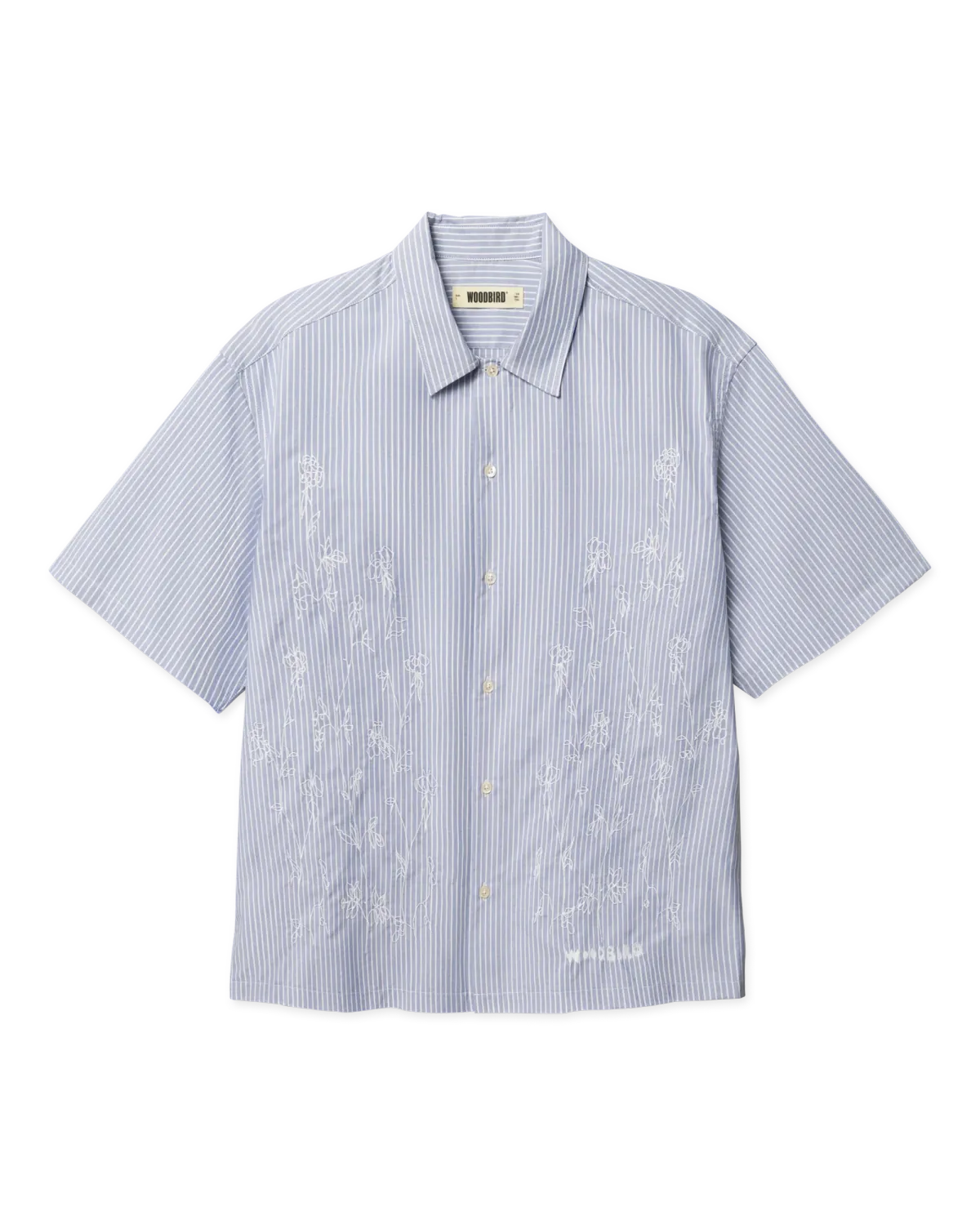 Woodbird WBWang Ox Flower Shirt 2616-704 Light Blue