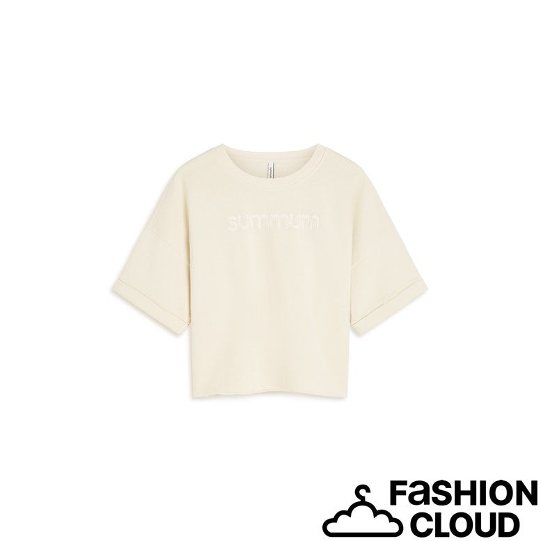 Summum Woman Top Short sleeve sweat 3s5267-30775 Ivory