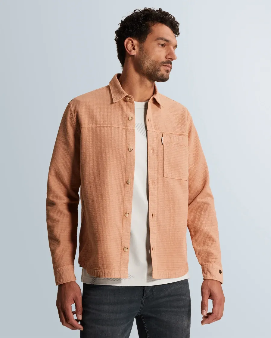 Cast Iron LONG SLEEVE SHIRT GD Block structu CSI2603224 Cafe Creme