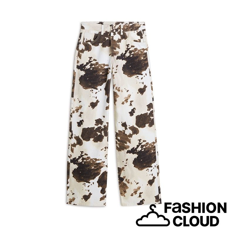 Summum Woman Baggy straight pant Cow printed twil 4s2956-12435 Multicolour