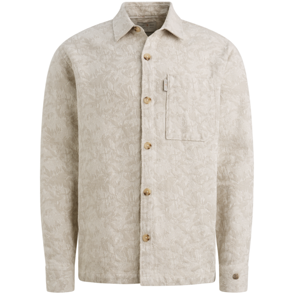 Cast Iron LONG SLEEVE SHIRT Twill Slub Strip CSI2603225 White Onyx