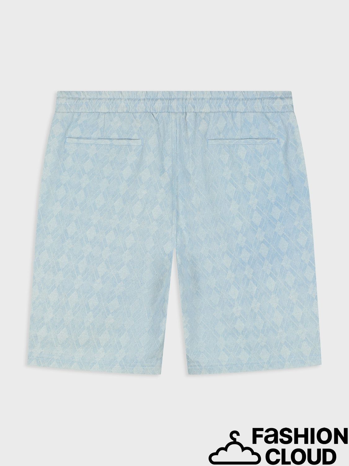Law Of The Sea LAZORN BLEACHED DENIM JACQUARD SHORT LAW-10377 Light Denim Blue