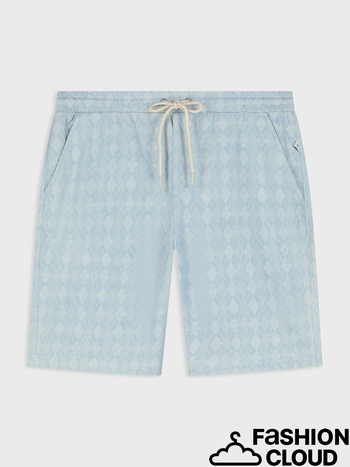 Law Of The Sea LAZORN BLEACHED DENIM JACQUARD SHORT LAW-10377 Light Denim Blue