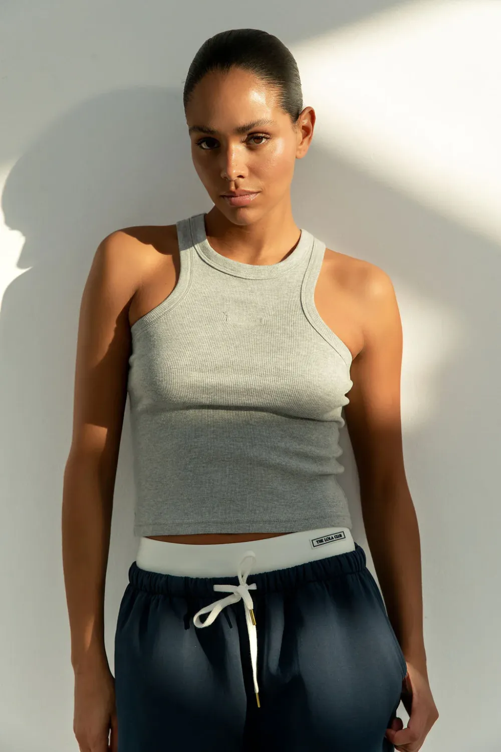 The Lola Club Jolie Singlet Jolie-001 Grey Melange