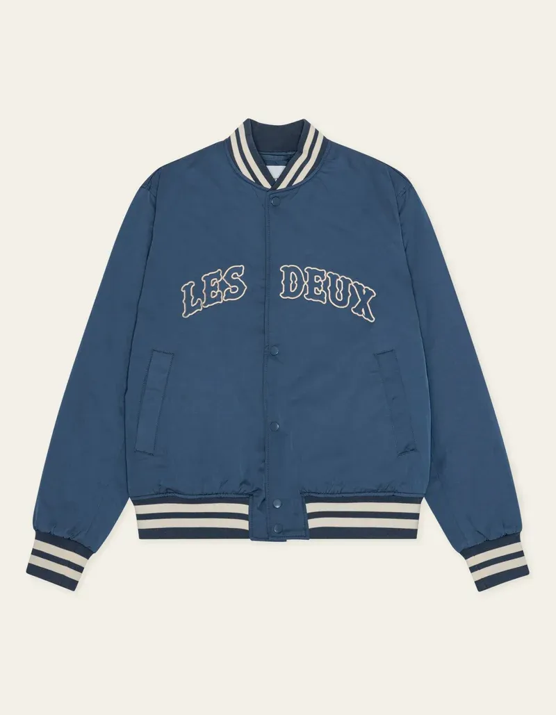 Les Deux Varsity Tech Jacket 1001434 DARK DENIM BLUE