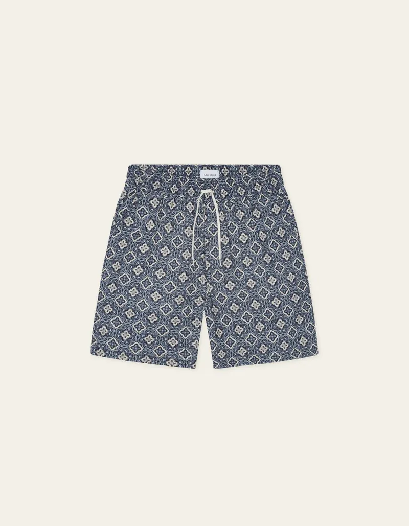 Les Deux Harry Arabesque AOP Shorts 1001373 BLUE FOG Les Deux Harry Arabesque AOP Shorts 1001373 BLUE FOG
