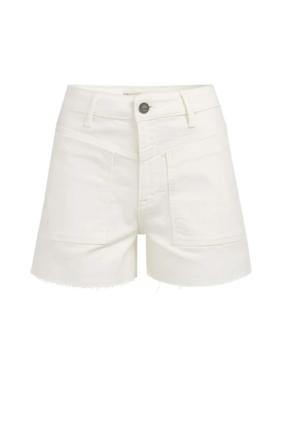 YaYa Loose fit colored worker short 01-321030-604 WHITE DENIM