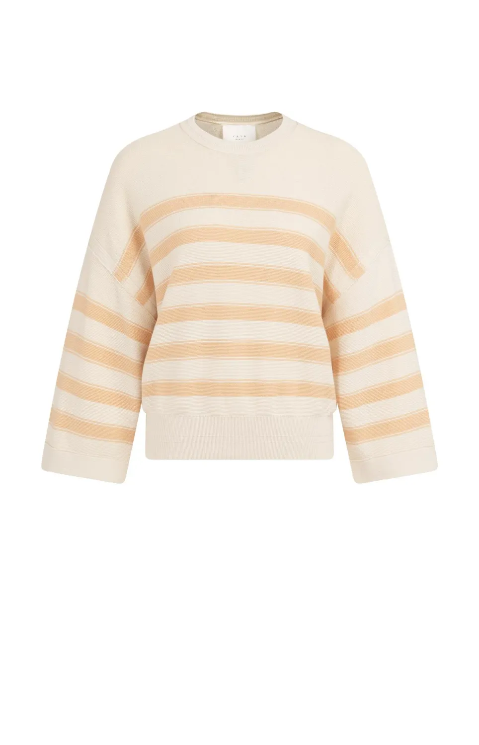 YaYa Mixing textured sweater with s 01-000596-604 PEACH PALAZZO ORANGE YaYa Mixing textured sweater with s 01-000596-604 PEACH PALAZZO ORANGE