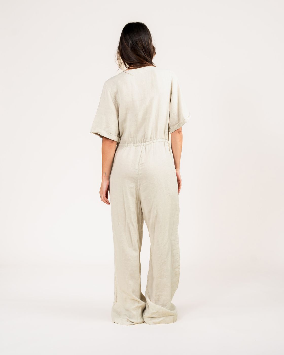 Kuyichi Sammie Jumpsuit 26125200 Solid Oatmeal