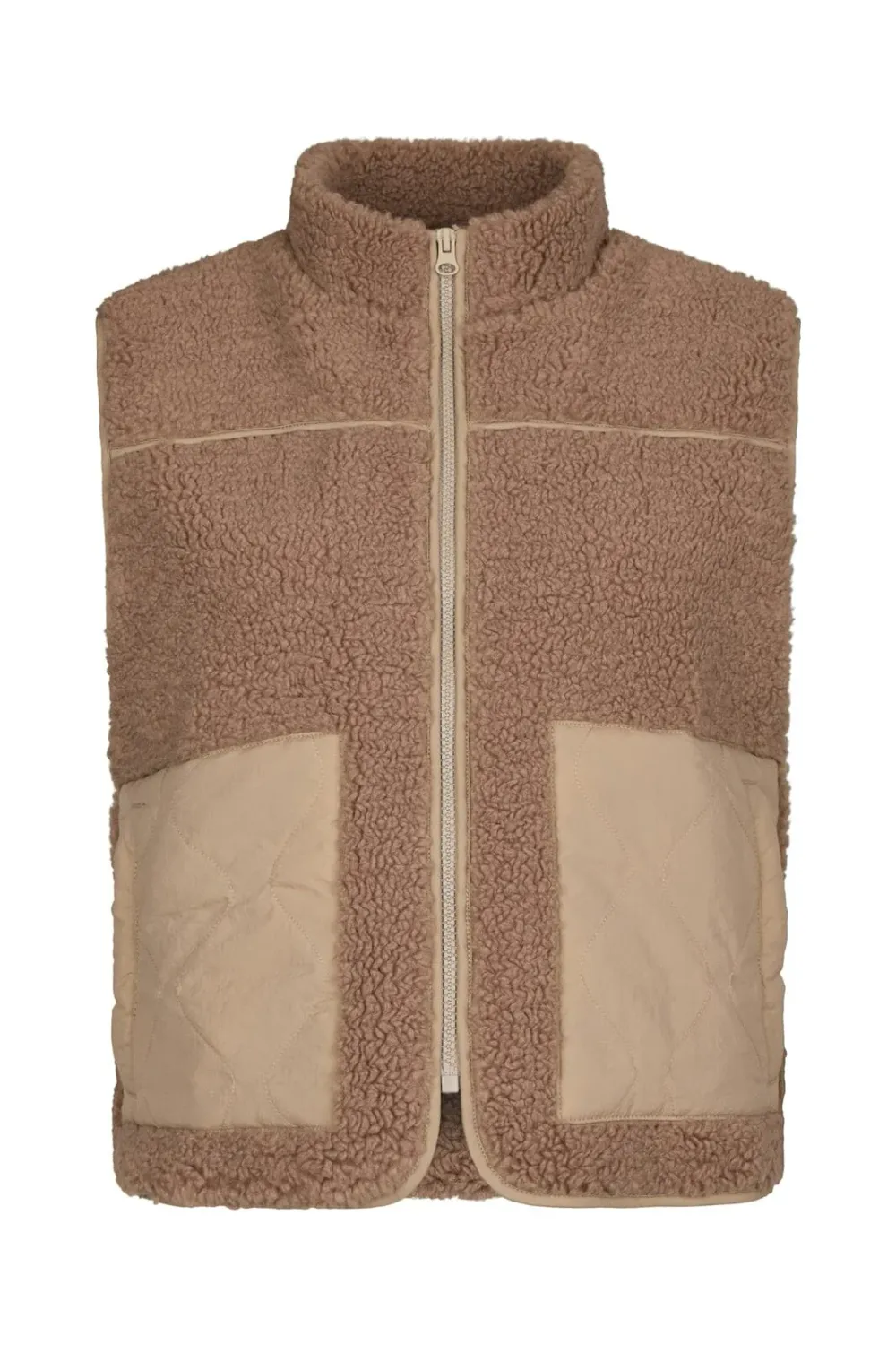 Neo Noir Scout Teddy Waistcoat 155725 Taupe