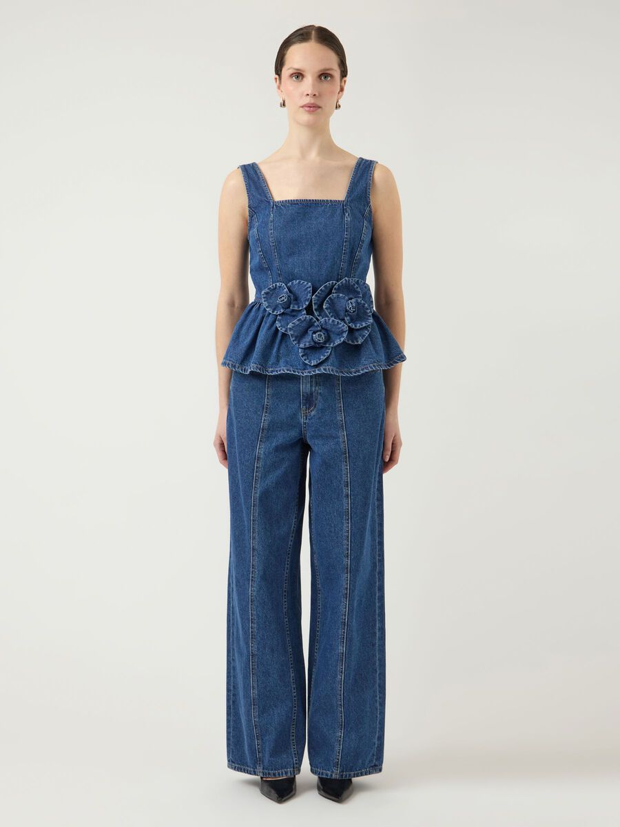 99999 - Algemene gro YASELSIE MW WIDE JEANS - SHOW 26039910 Medium Blue Denim