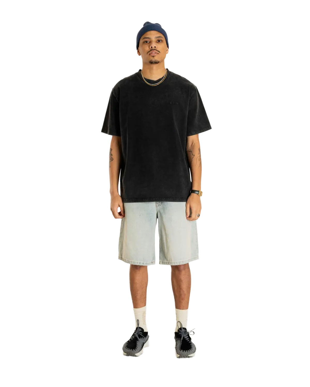 Woodbird WBBaine Washed Tee 2446-431 Washed Black