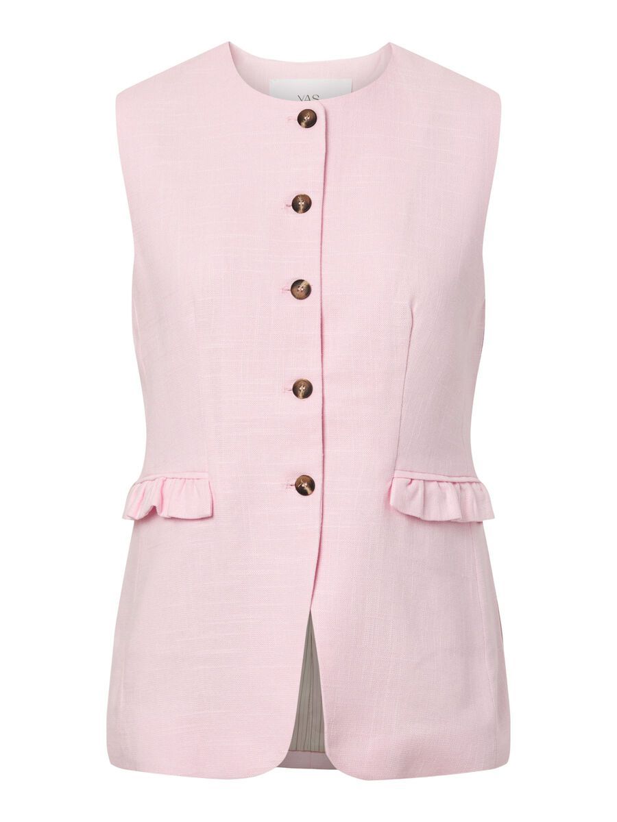 99999 - Algemene gro YASAGANA LINEN BLEND WAISTCOAT S. 26040060 Pink Lady