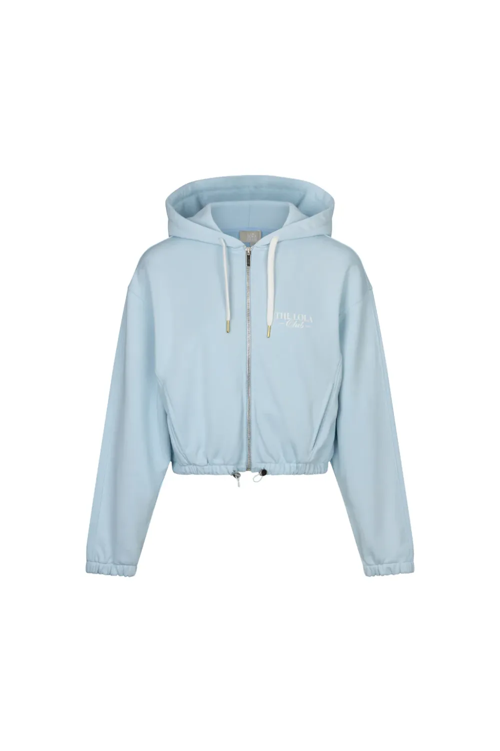 The Lola Club Ruby Zip Through Hoodie Ruby-002 Light Blue
