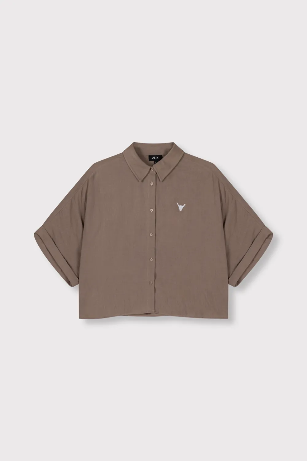 Alix the Label OVERSIZED CRINKLE BLOUSE 2604943698 taupe