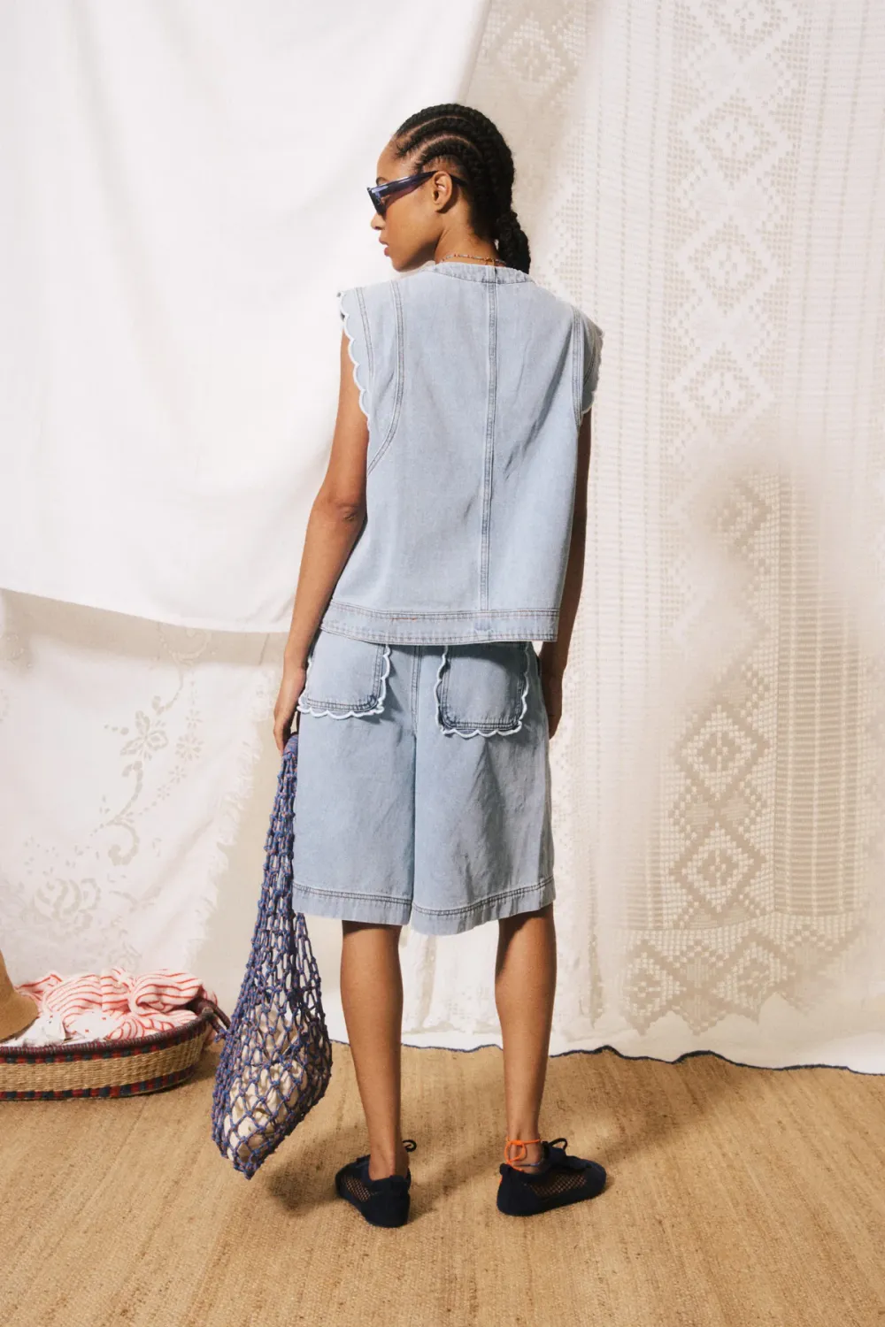 FRNCH LILLO GILET CHC26426 BLEU JEAN