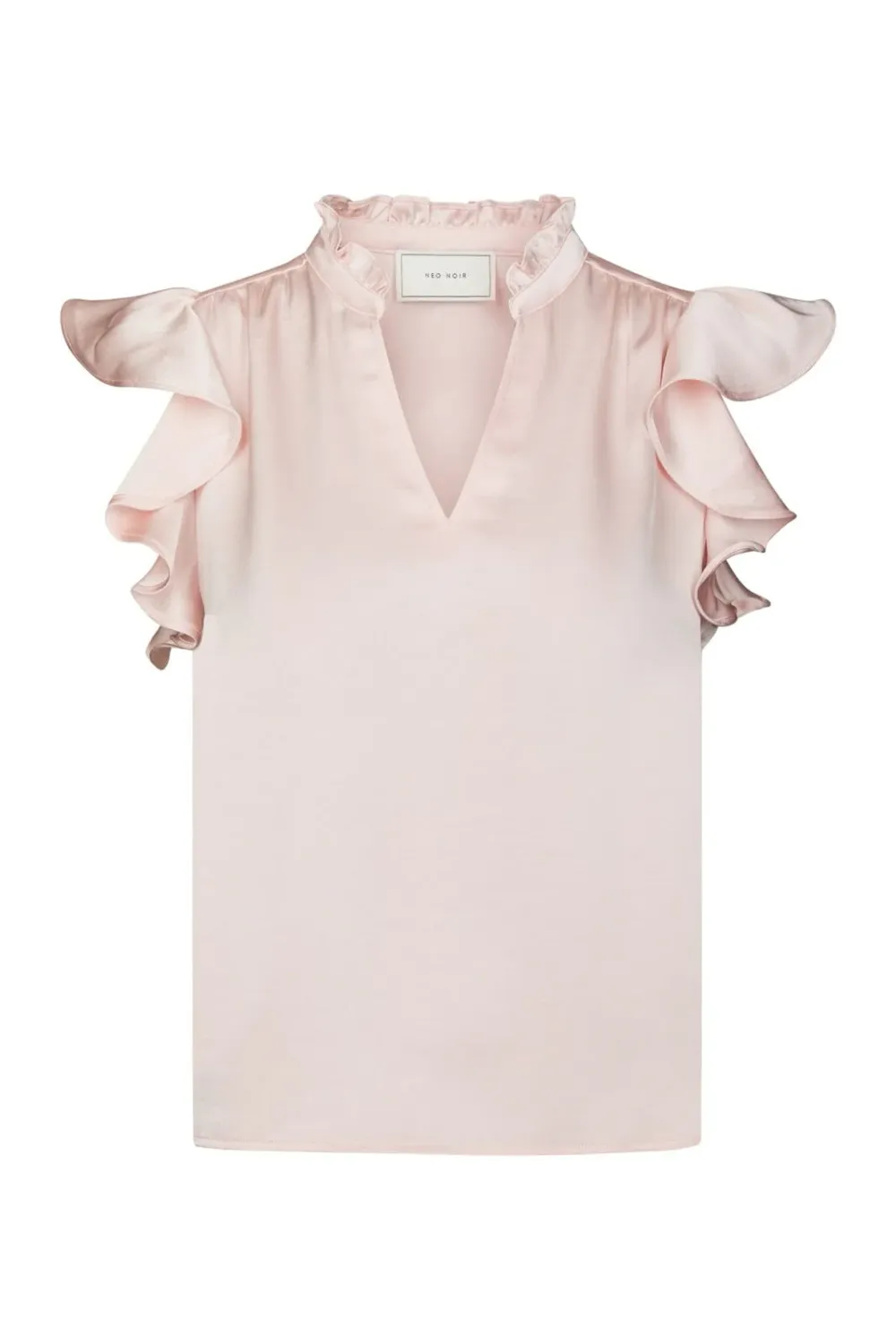 Neo Noir Stella Heavy Sateen Blouse 162668 Light pink