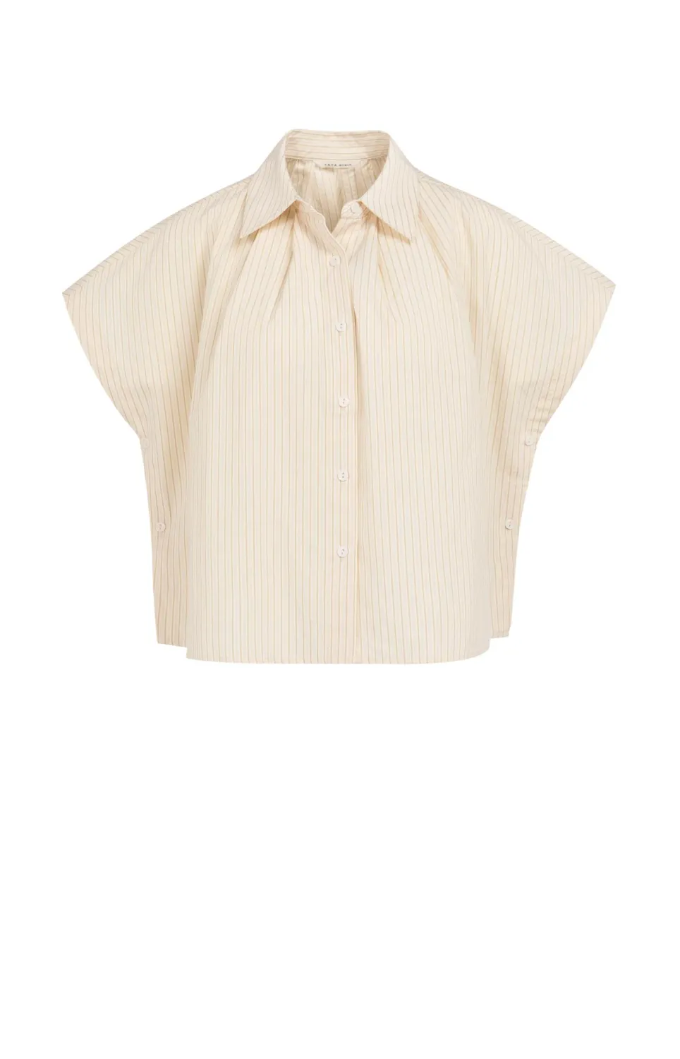 YaYa Striped sleeveless blouse with 01-201221-604 CREME DE PECHE ORANG