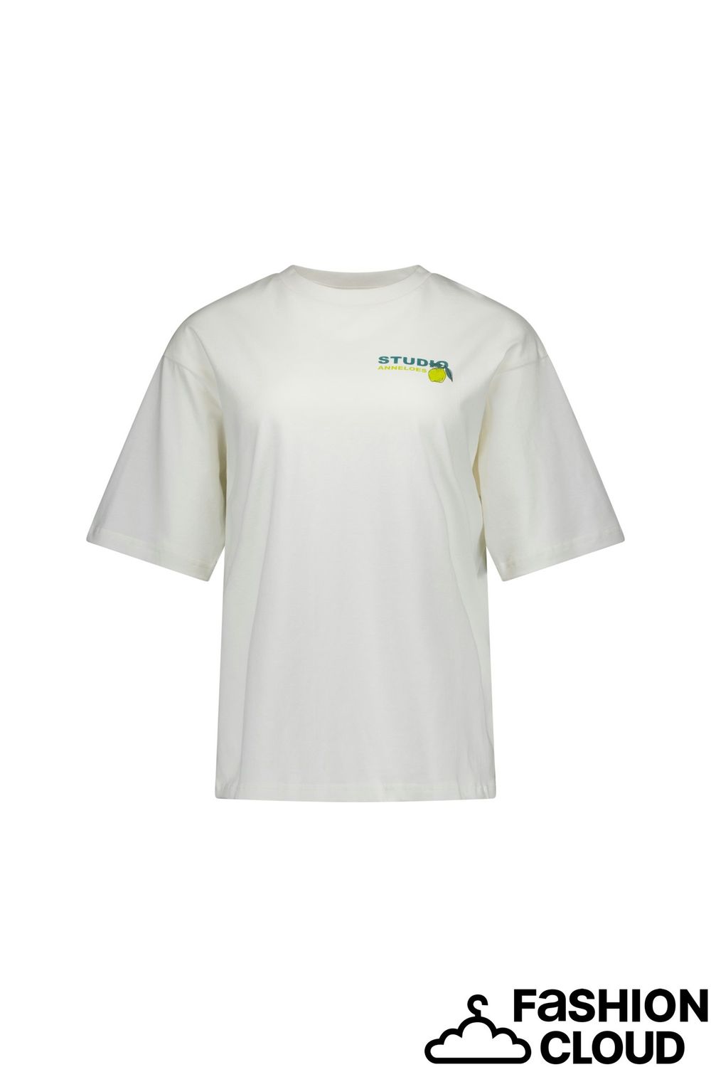 Studio Anneloes Matcha lime fiep t-shirt 13767 off white