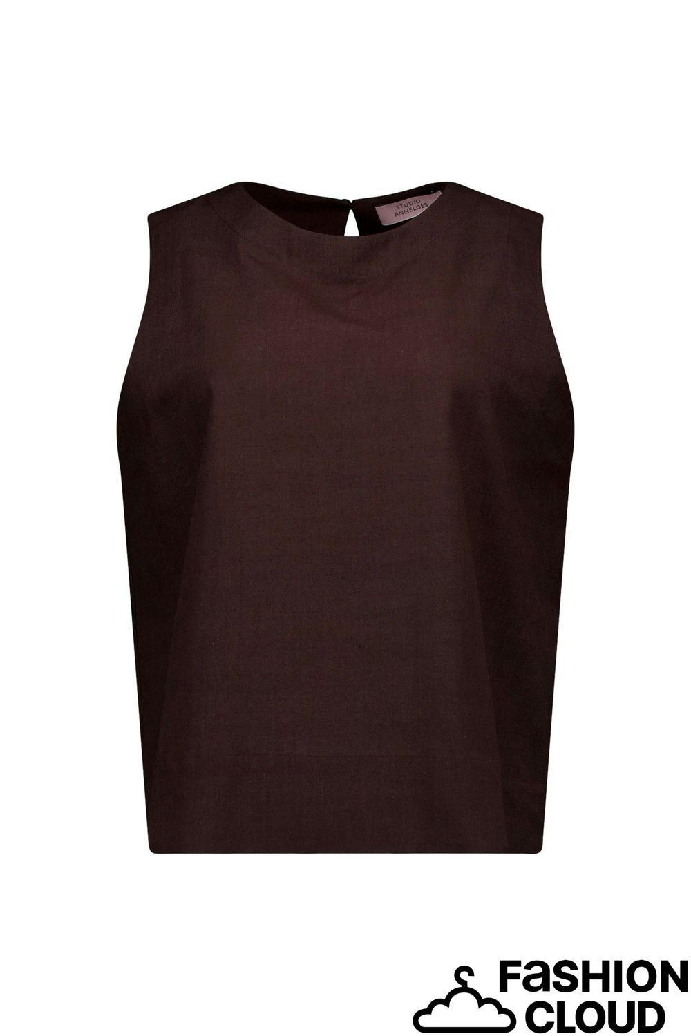 Studio Anneloes Gilian linen top 13756 espresso