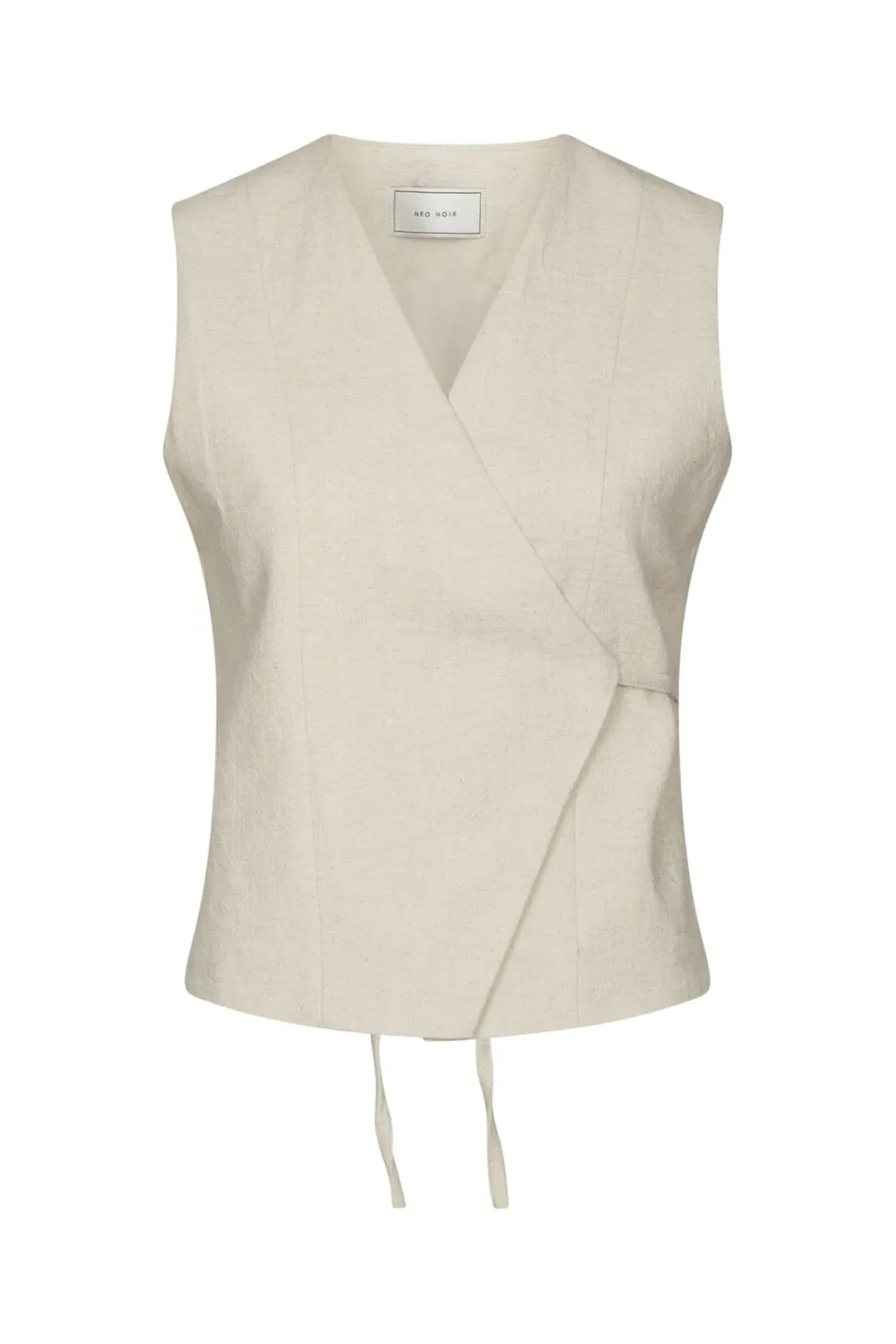 Neo Noir Samara Ramie Waistcoat 165105 Natural