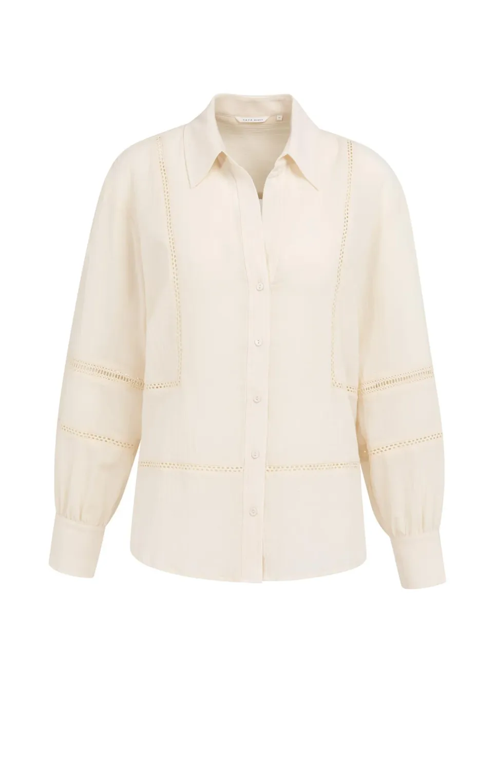 YaYa Shirt with lace details 01-201218-605 CLOUD CREME WHITE