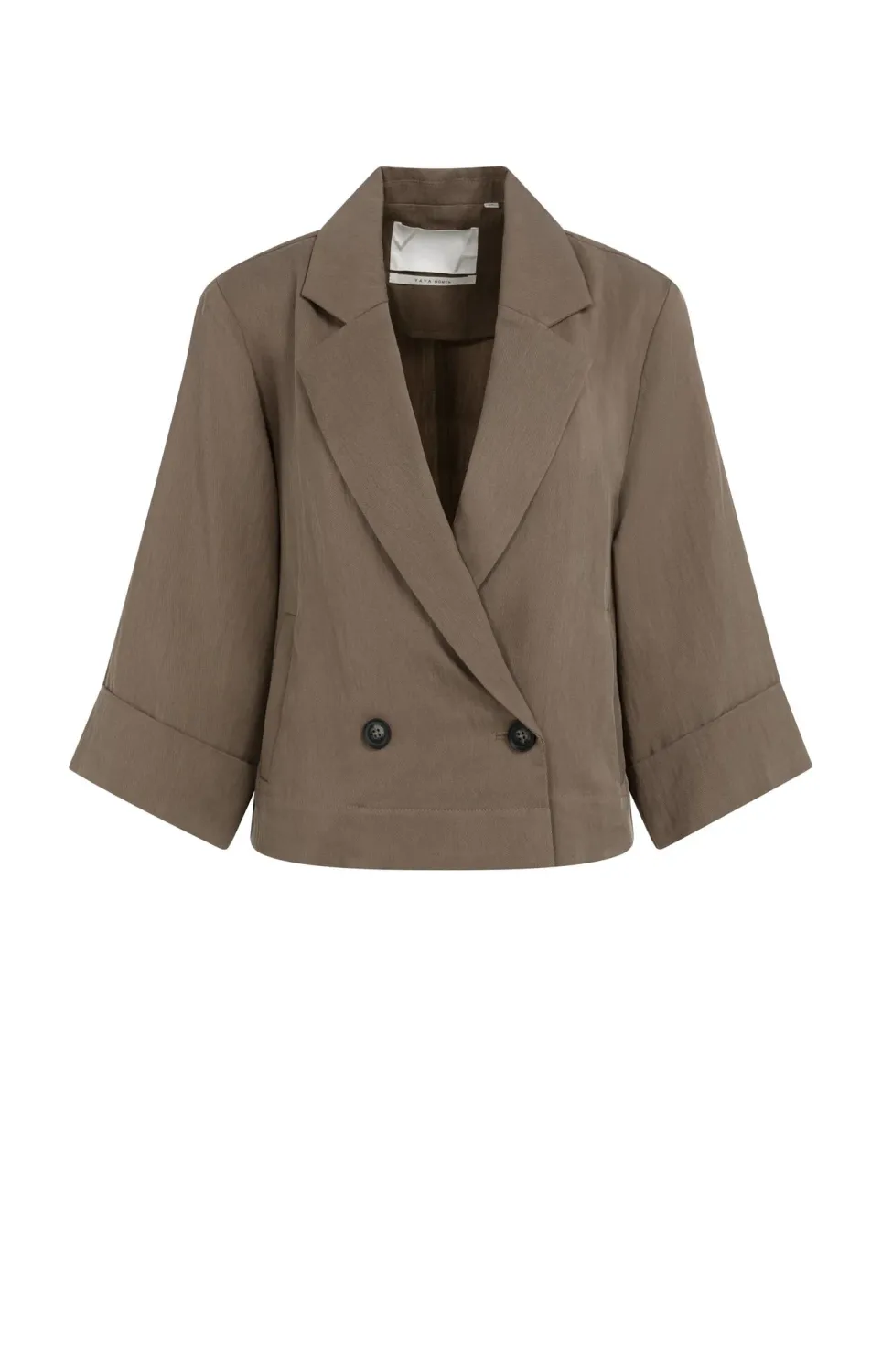 YaYa Woven loose fit blazer jacket 01-501084-605 WASHED BROWN