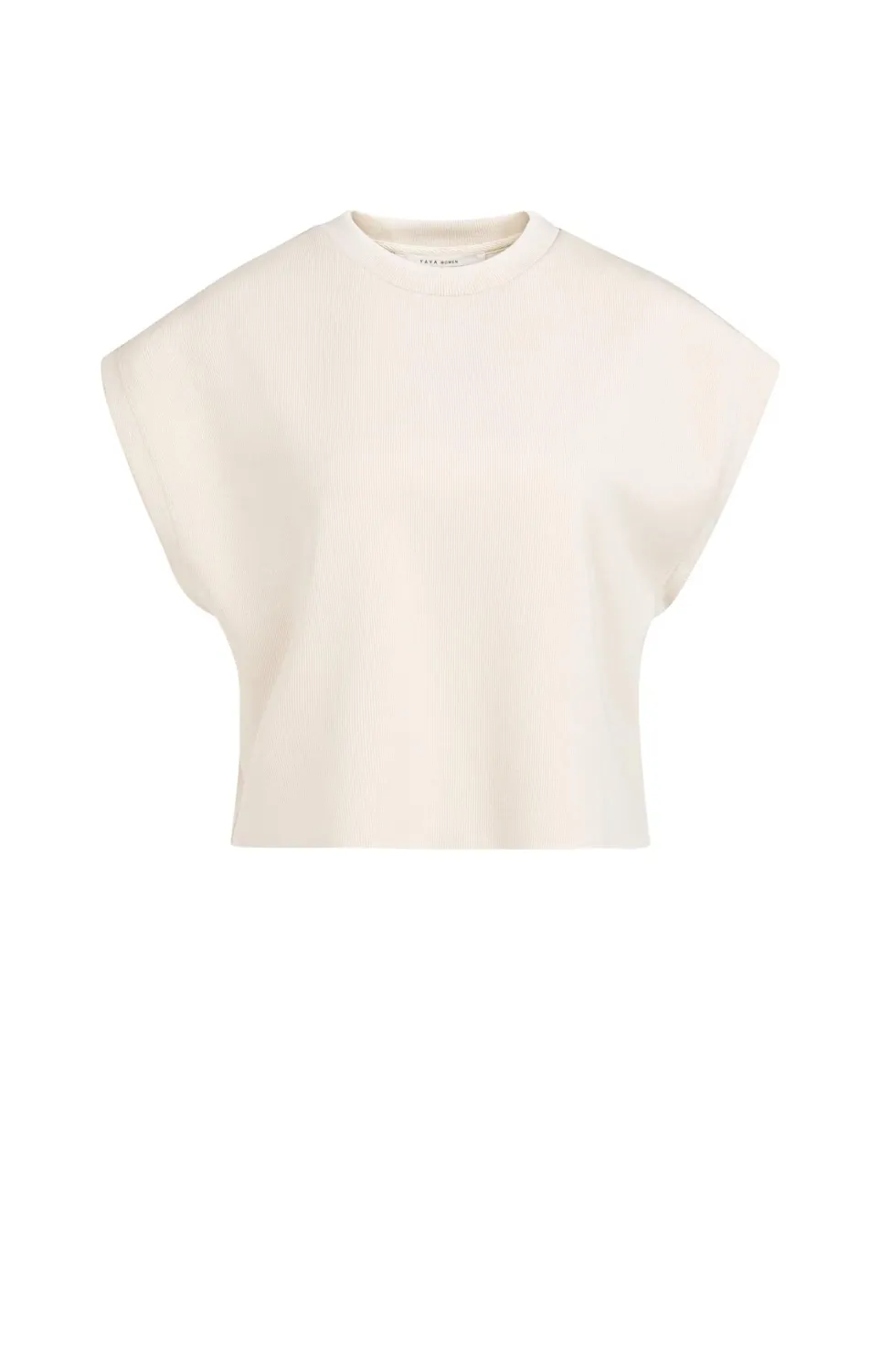 YaYa Sleeveless boxy sweatshirt 01-109121-605 CLOUD CREME WHITE
