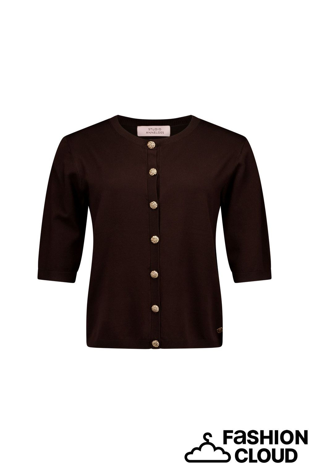 Studio Anneloes Jerry sl cardigan 13918 espresso