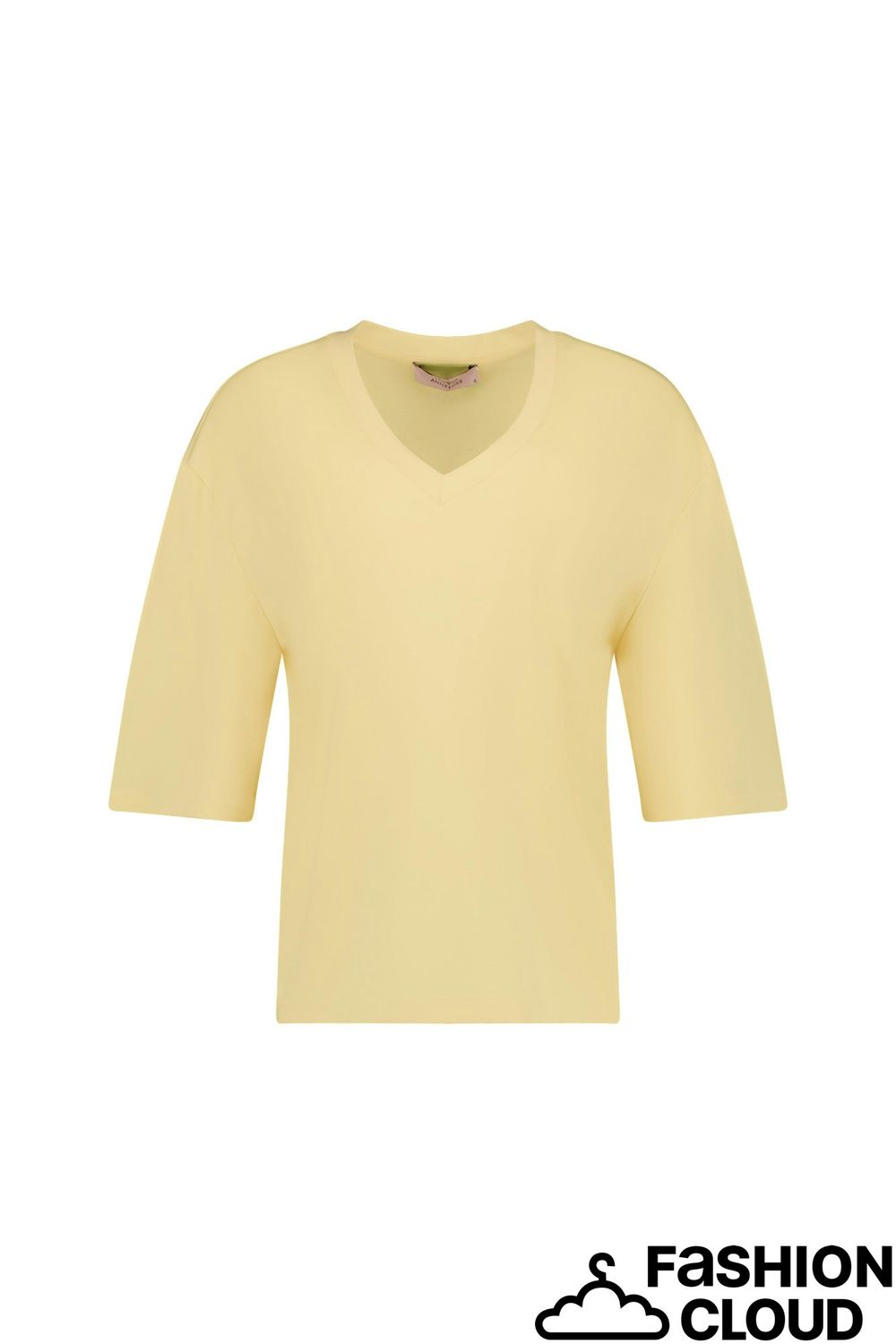 Studio Anneloes Fiore vneck t-shirt 13914 butter yellow