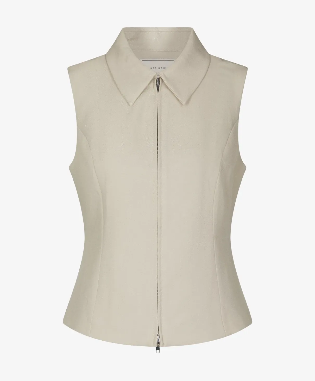 Neo Noir Annadbella Structure Waistcoat 165355 Creme